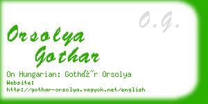 orsolya gothar business card